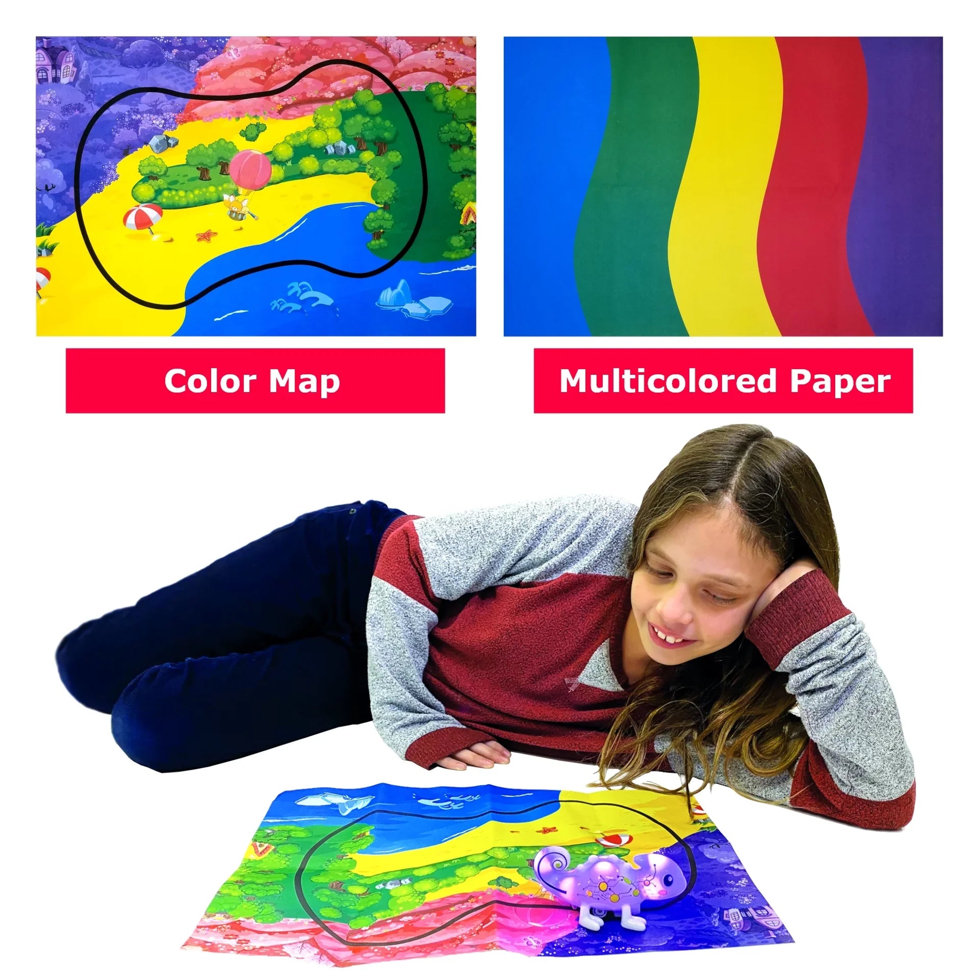 MukikiM Kool Kreepers - Mini Inductive Chameleon that follows the line you draw and changes colors.