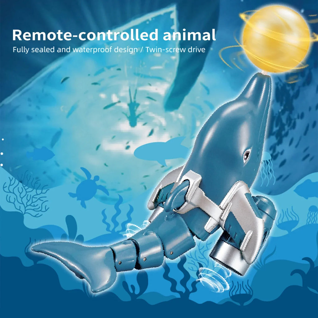 Shinysix Remote  ship,Remote aqua Demo Head Remote craft Animal craft liquid Waterproof Head Ball craft aqua Dolphin Lake River And River Pool craft Rotation /one Dolphin Lake Toy Kids
