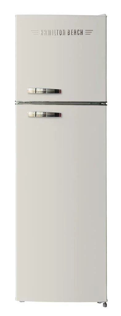 Hamilton Beach 10 Cu Ft Retro 2 Door Refrigerator, 5 Door Shelves, HCFC Free, Cream, HBF1050, Adjustable Thermostat Control