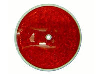 Reflector - Center Hole Mount - Red (120 Pack). Cortina 13-099-32 3-3/8" Dia