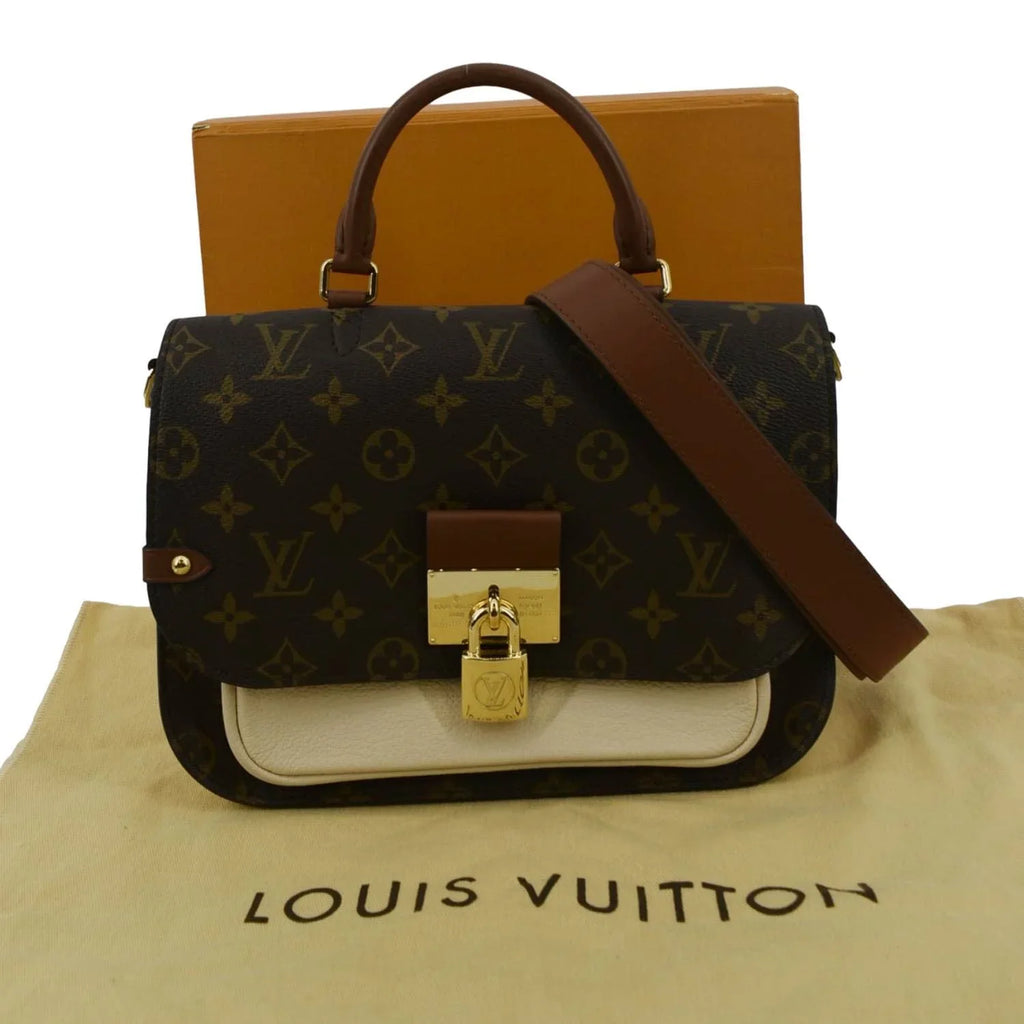 Pre-owned LOUIS VUITTON Vaugirard Monogram Canvas Shoulder Bag Creme