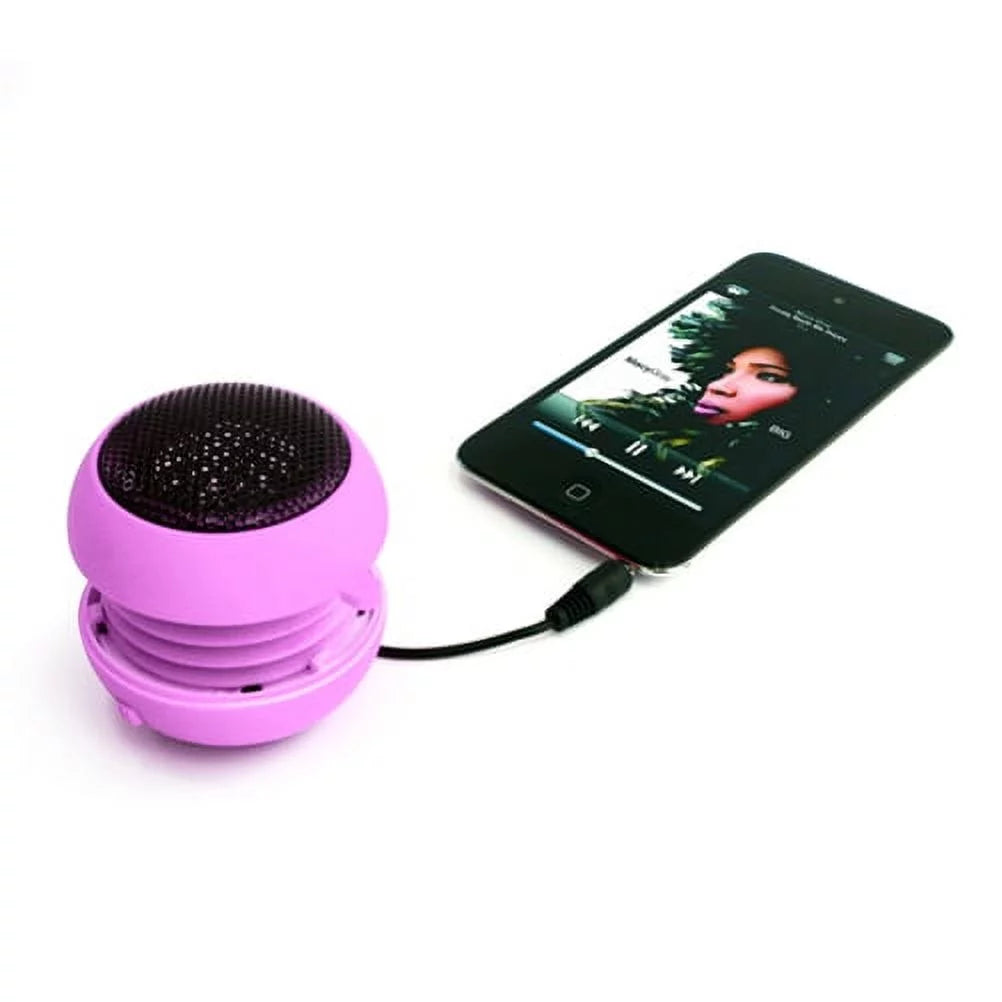 Wired Portable Loud Speaker Pink Multimedia Audio System Rechargeable suitable With Alcatel Onyx -  V50 ThinQ 5G, G8 ThinQ - Motorola Moto G7 Power Play - Nokia 3.1 Plus