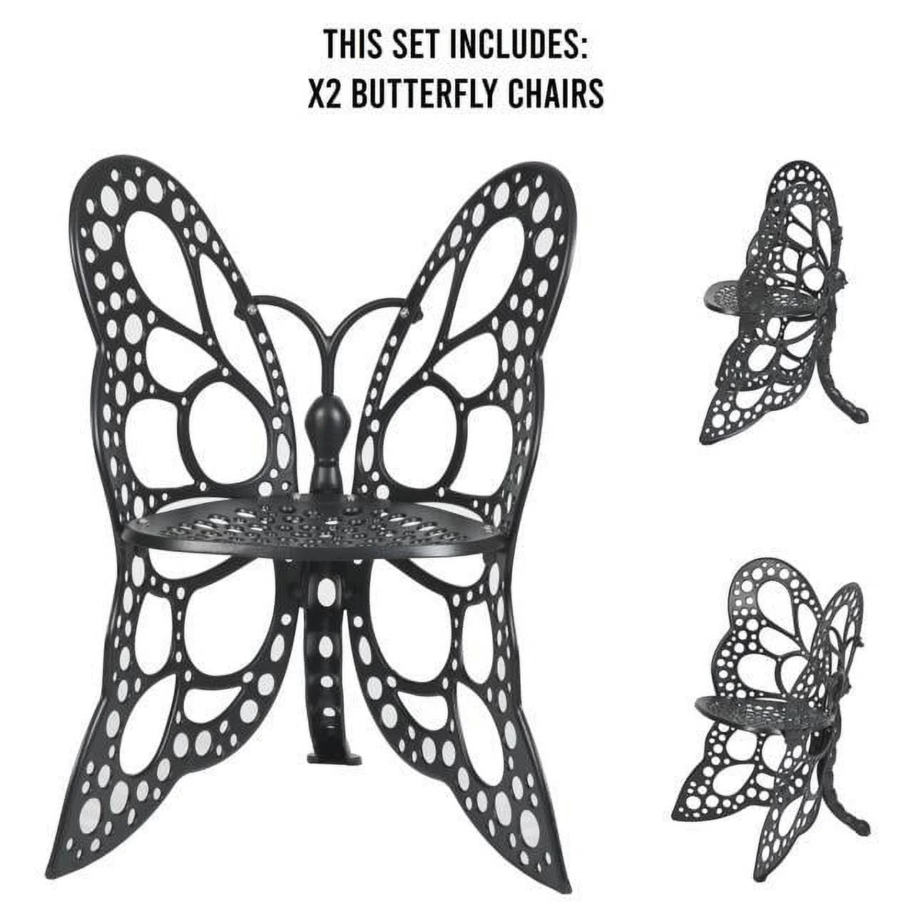 FlowerHouse  Butterfly Deluxe Garden Set - Black