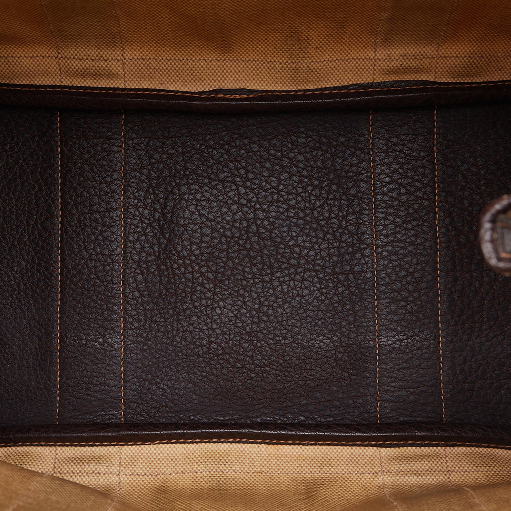Pre-Owned Authenticated Hermès Garden Party PM Canvas Fabric Brown Tote Bag Unisex (Good)