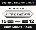 NFL 2021 Prizm Football Trading Card Cello Box (12 Packs)