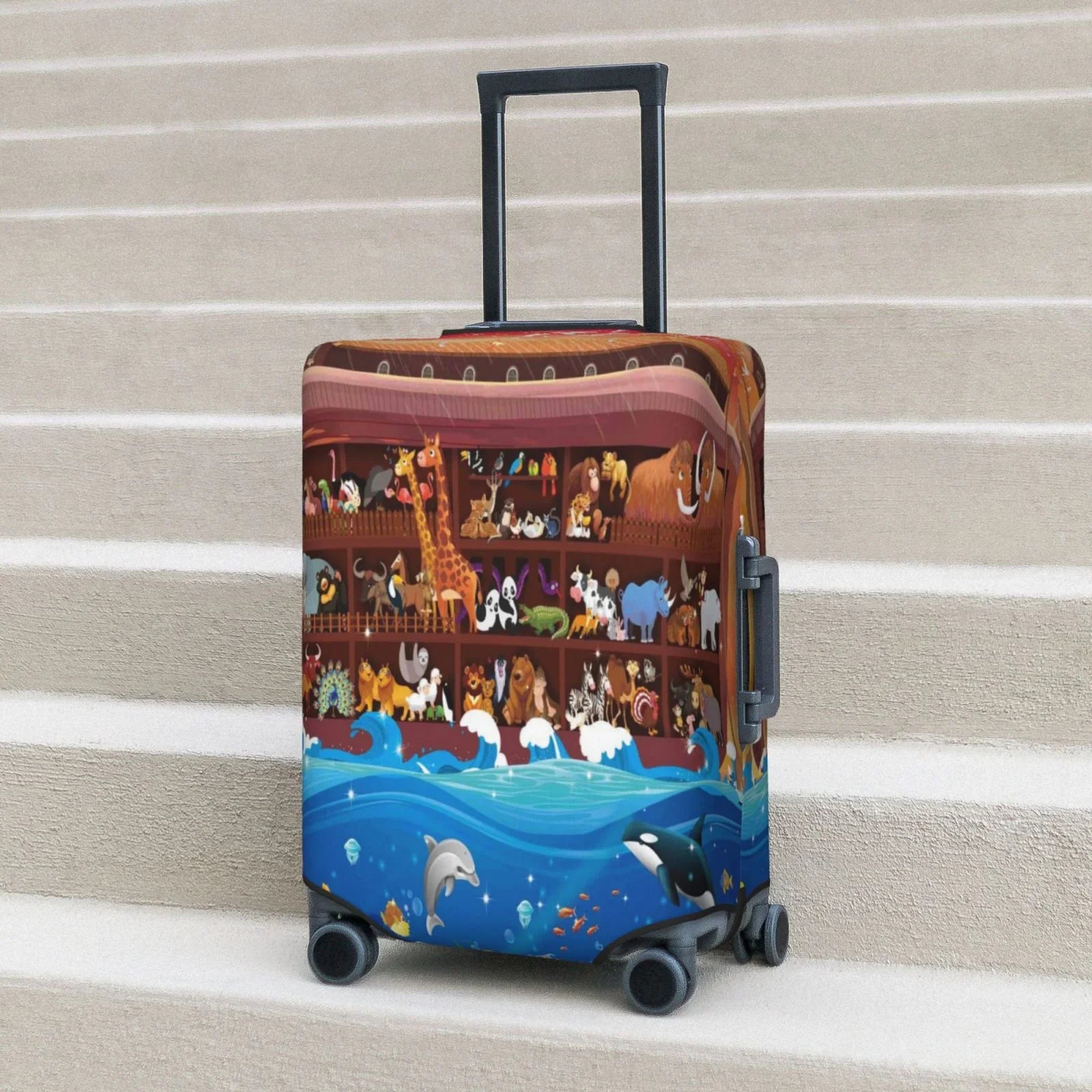 Junzan Animals On Noah'S Ark2 Print Washable Luggage shield - Fashion Suitcase Protector Fits 18-32 Inch Luggage