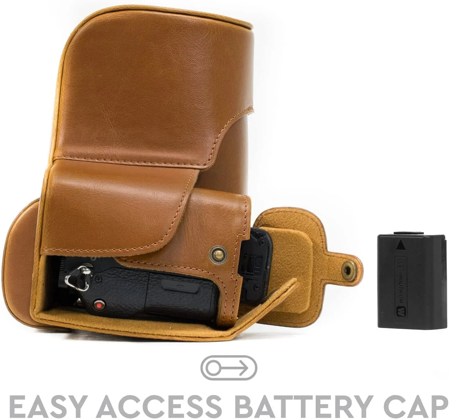 MegaGear  Alpha A7S II, A7R II, A7 II (28-70mm) Ever Ready Leather Camera Case and Strap, with y Access -