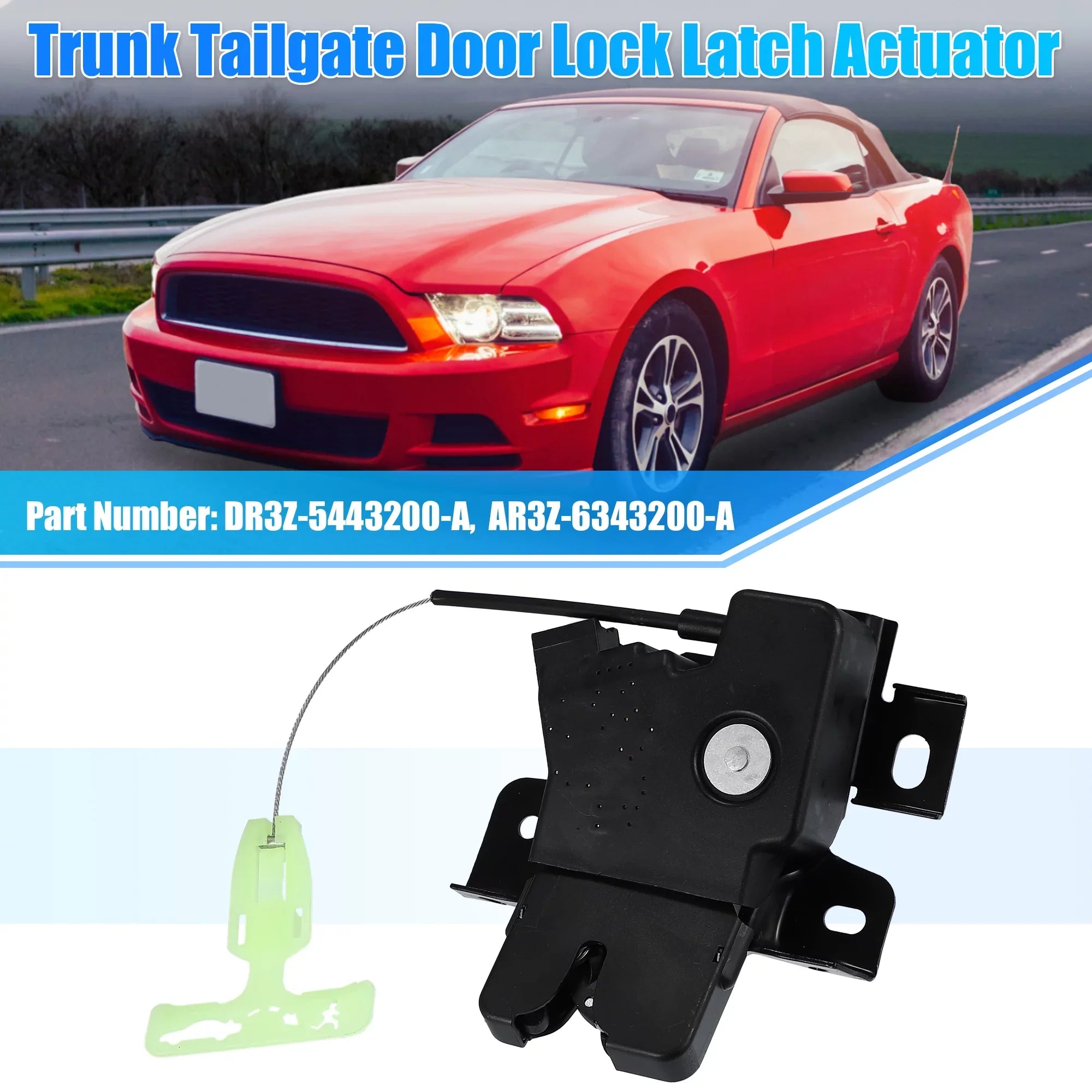 Unique Bargains Trunk Latch Lock Actuator DR3Z-5443200-A for  for Mustang Coupe 2010-2014 Rear Deck Lid Latch Motor