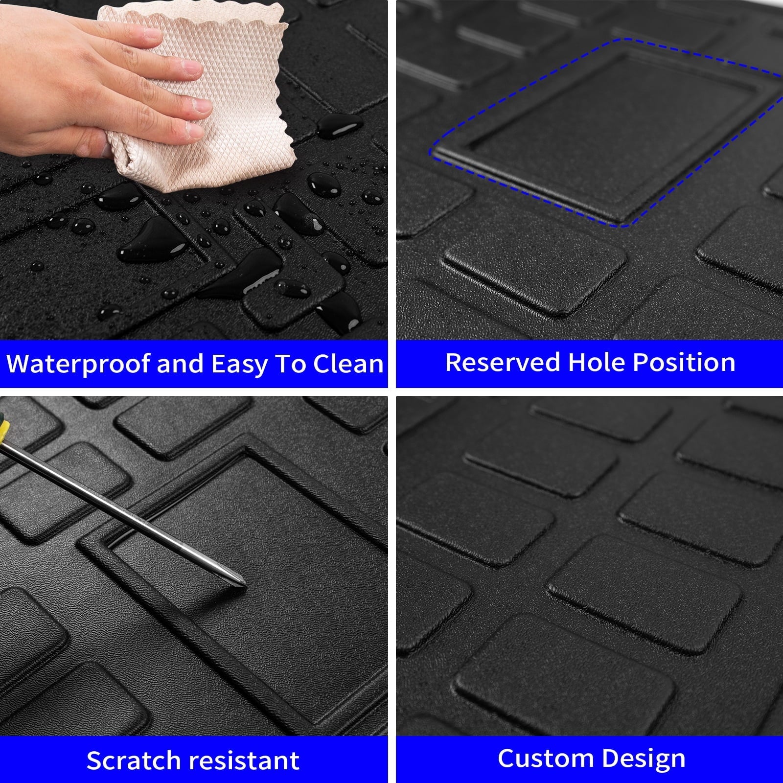 Fit 2010-2023  4Runner 7 Seats Trunk Mat Cargo Liner 4 Runner Accessories (Fit 2nd&3rd Row)