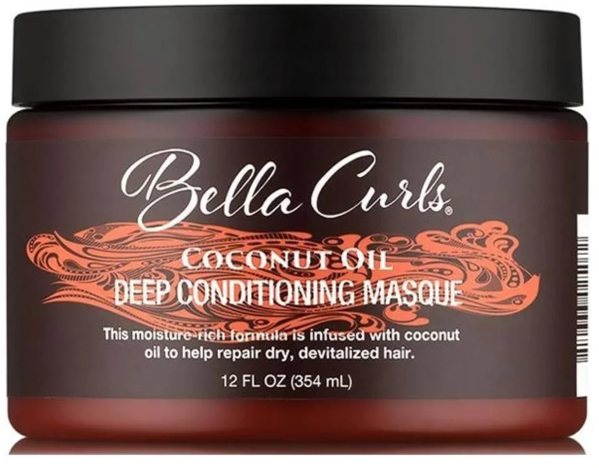 Bella Curls Coconut Oil Deep Conditioning Masque, 12 oz (Pack of 3)
