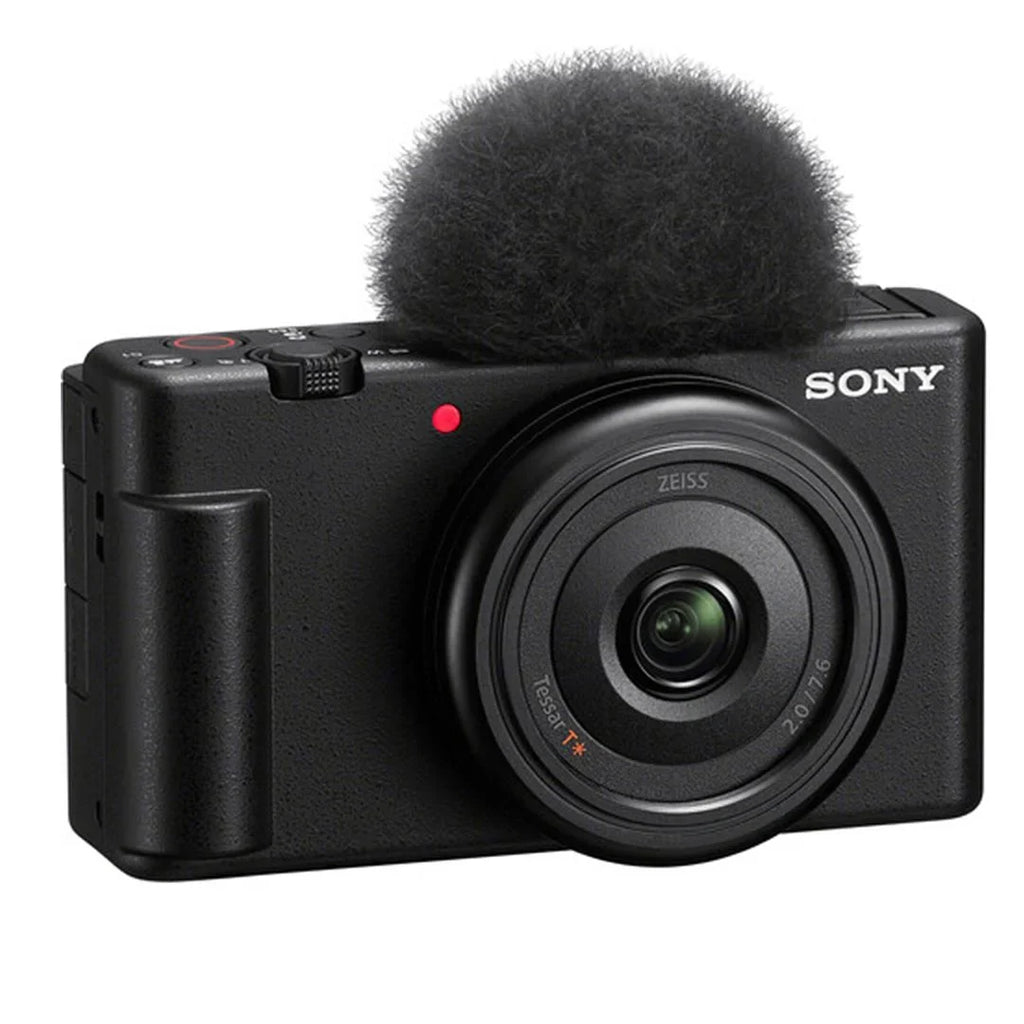 ZV-1F Vlogging Camera (Black) with SanDisk 32GB Memory Card + Tripod + ZeeTech Accessory Bundle