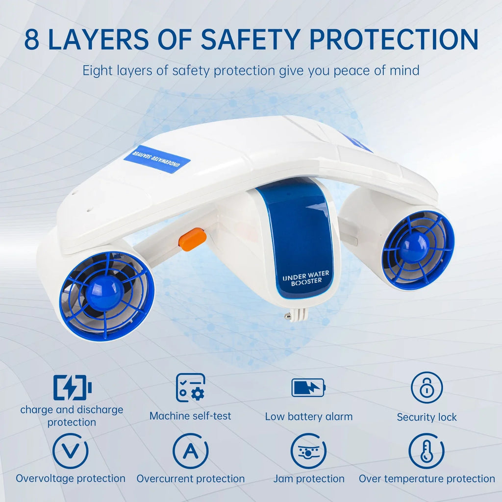 Aibecy Enhance Your Diving Adventures with Andoer Electric Underwater Sea liquid Propeller Booster - 2 Speed Levels