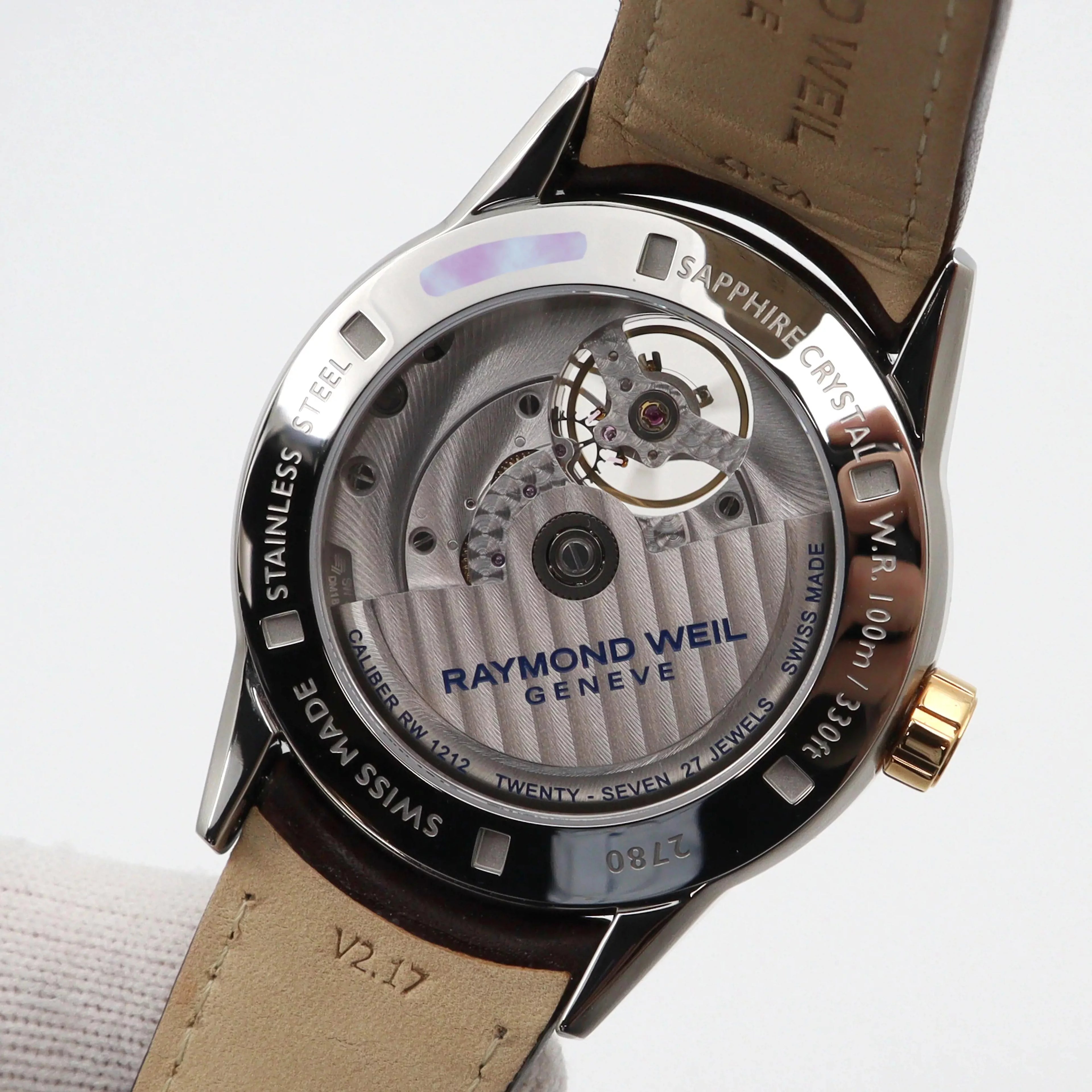 Raymond Weil Freelancer 42.5mm Leather Steel Automatic Mens Watch 2780-SC5-20001