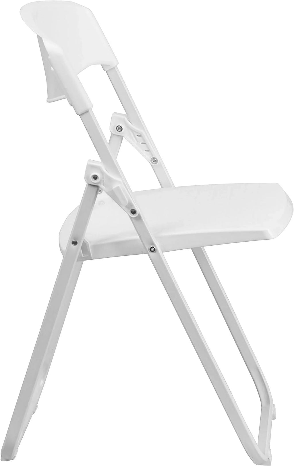 Capacity Heavy Duty White Plastic Folding Chair With Built-In Ganging Brackets. HERCULES Series 500 Lb