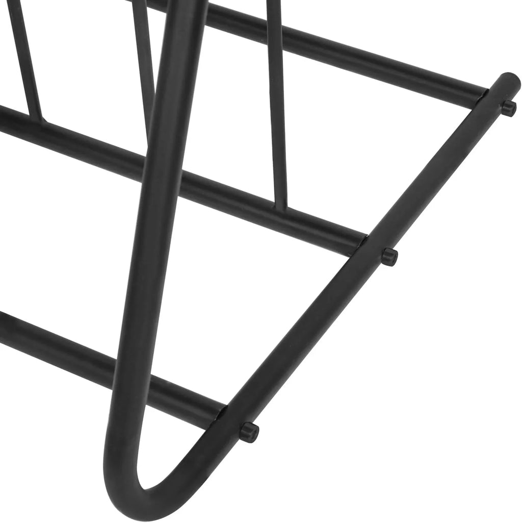YGDU 6-Bicylce Capacity Steel Pipe Double-Sided Bike Rack Stand/Grid Bicycle Parking Storage Holder, Black