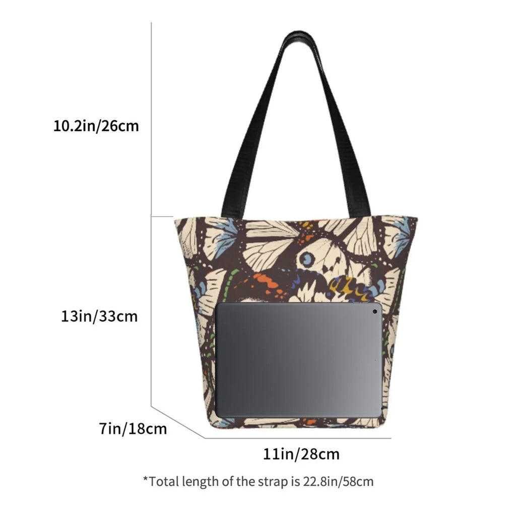 Lukts Vector Butterflies Tote Bag,Shoulder Bag Women'S Hobos Handbags Large Capacity Shopping Bag