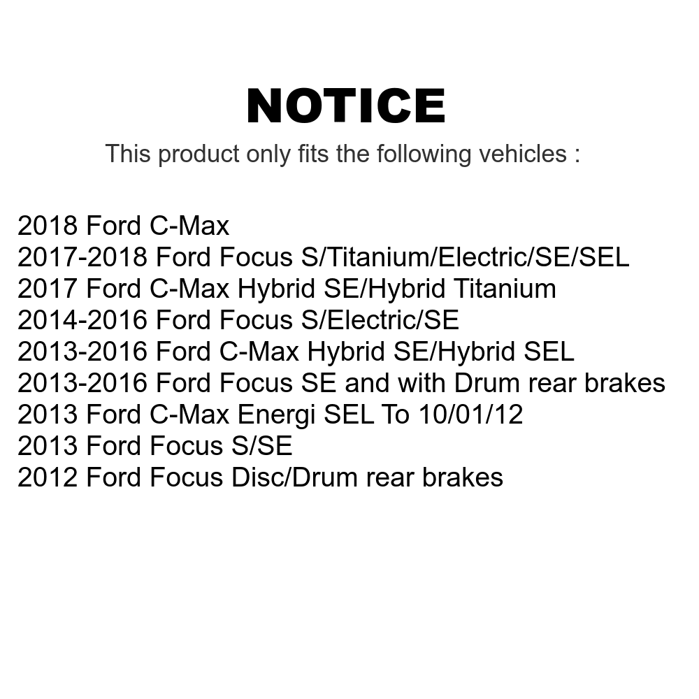 Transit Auto - Front Disc Brake Rotors And Semi-Metallic Pads Kit For  Focus C-Max K8A-103879