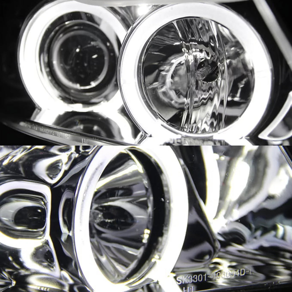 [Eye Lid] Fits 06-08  E90 3-Series Sedan Smoked Halo LED Projector Headlights Fits select: 2007-2008  328, 2006  325
