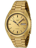 Seiko Men's SNXL72 Seiko 5 Automatic Gold Dial Gold-Tone Stainless Steel Watch
