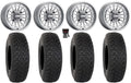 MetalFX Delta Contrast Cut 15" Wheels Gm 33" DX440 Tires Can-Am Maverick X3 / Honda Pioneer 1000 / Talon