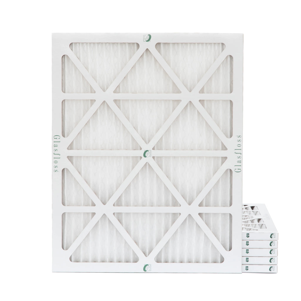 6 Pack. 15x20x1 MERV 13 Pleated AC Furnace Air Filters by Glasfloss Industries