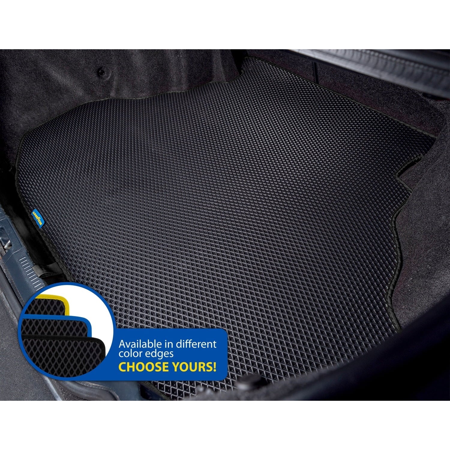 Goodyear Custom Fit Cargo Mat Liner for  Camry 2015-2017 - Heavy Duty Trunk Liner, Dimond Shape, Luggage with Waterproof, Liquid & Dirt Trapping Technology - Anti-Slip Cargo Liner - GY004538