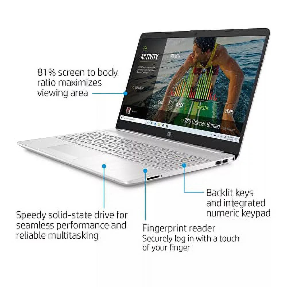 2022 15.6" HD Touchscreen Laptop PC  4-Core i5-1135G7 16GB DDR4 256GB NVMe SSD Iris Xe Graphics Webcam HDMI WiFi AC RJ45 BT USB-C Backlit Keyboard Silver Windows 10 w/RE Accessories