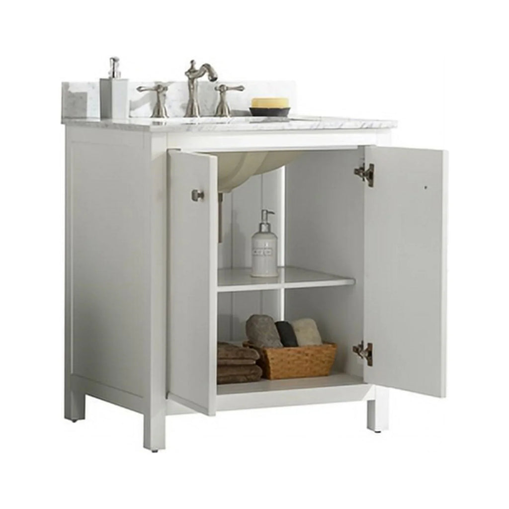 Legion Furniture 30" Contemporary MDF/Veneer Wood Sink Vanity Cabinet - White
