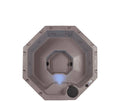 Aqualife Lagoon 8 Seater Hot Tub Spa with 20 Jets, LED lighting & Tub shield, Millstone Brown