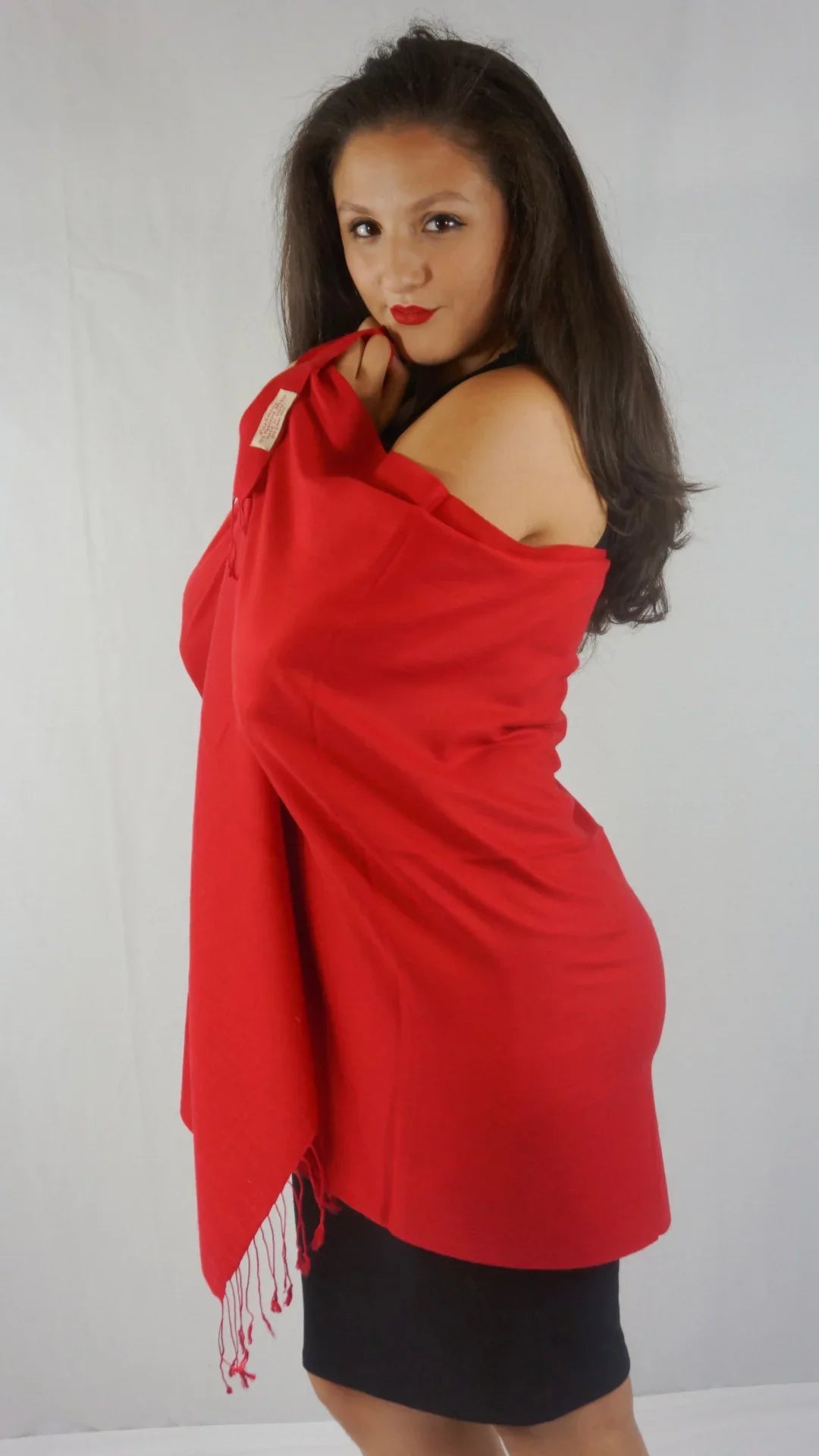Scarf/Scarves/Shawl/Shawls/Stole/Wrap/Pashmina Scarf/Pashmina Shawl/Cashmere/Cashmere Scarf/Wool/Silk (Lipstick Red)
