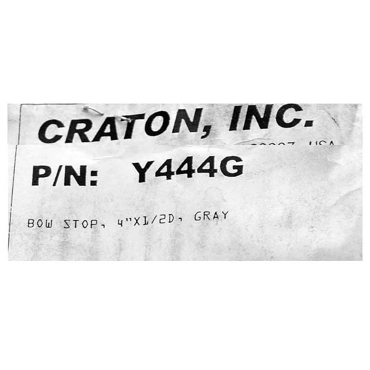 Craton vessel Trailer Bow Stop Y444G | 4 x 1/2 Inch Gray Rubber