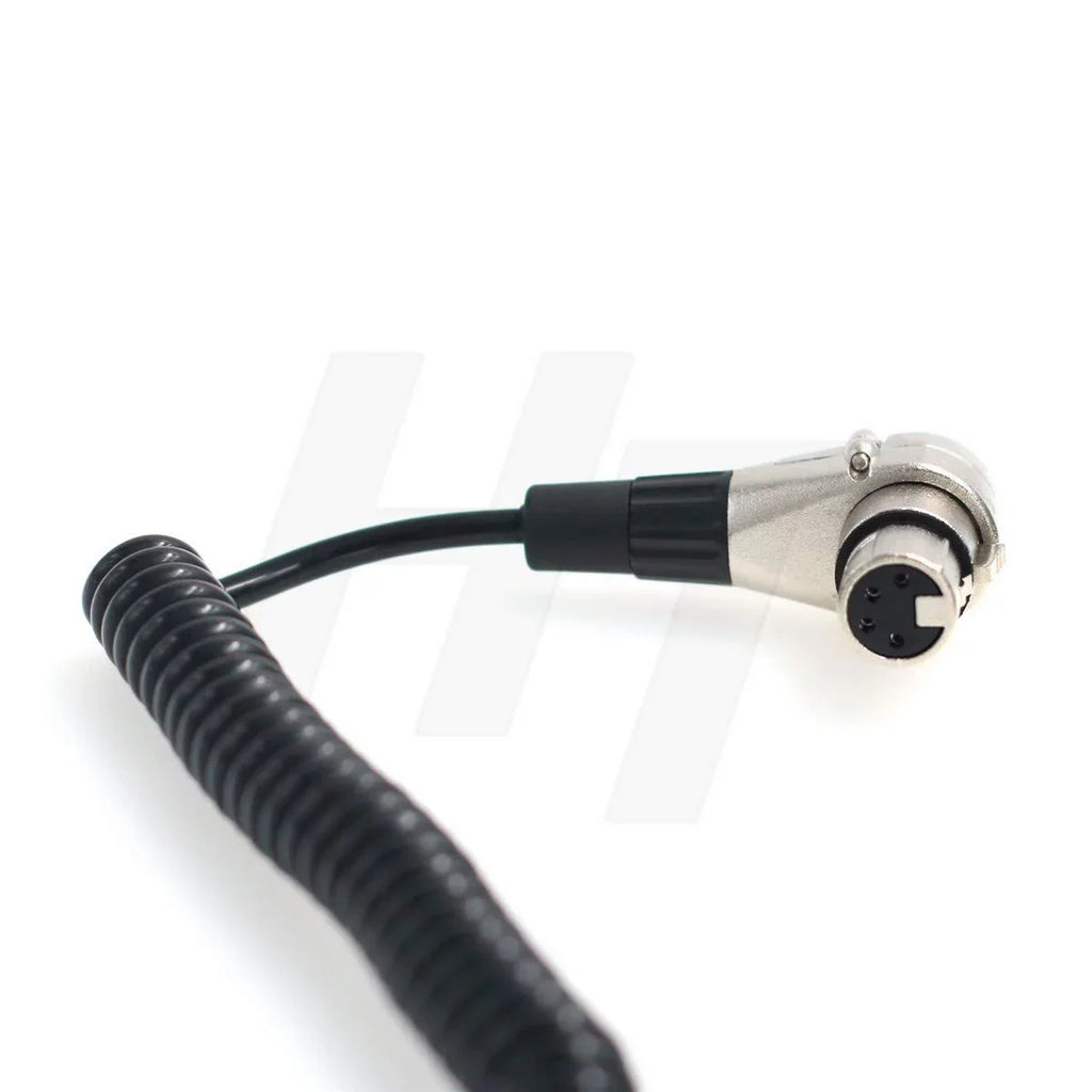 Right Angle XLR 4 Pin Female D-tap Coi Power Cable for  F3 F5 Venice,  C300 MKIII C700, Blackmagic