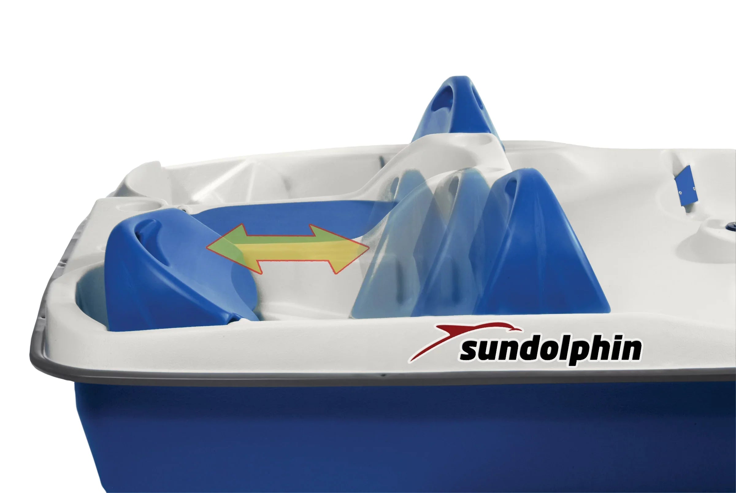 Sun Dolphin 5 Seat Sun Slider Pedal ship with Canopy, Blue