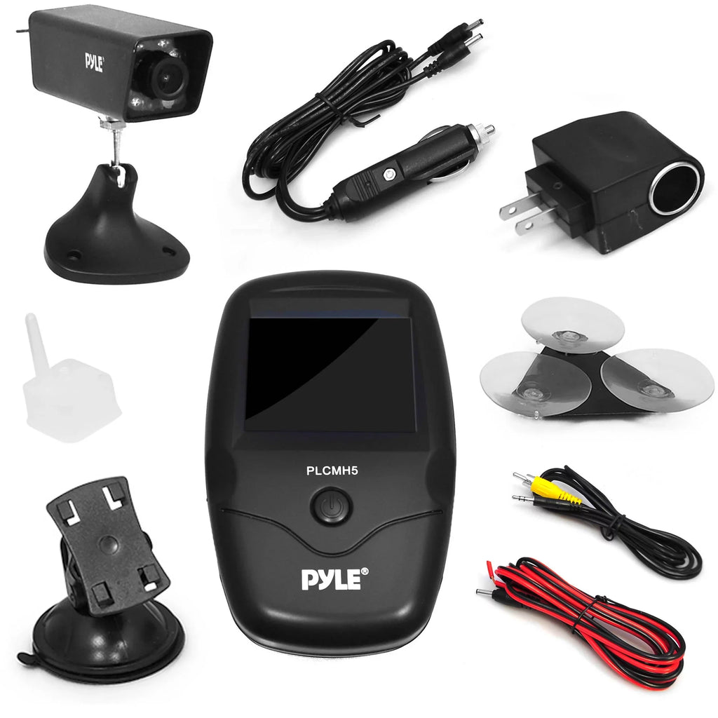 Pyle PLCMH6 - Trailer / Hitch Camera, Night Vision HD Vehicle Backup Cam, Built-in Battery