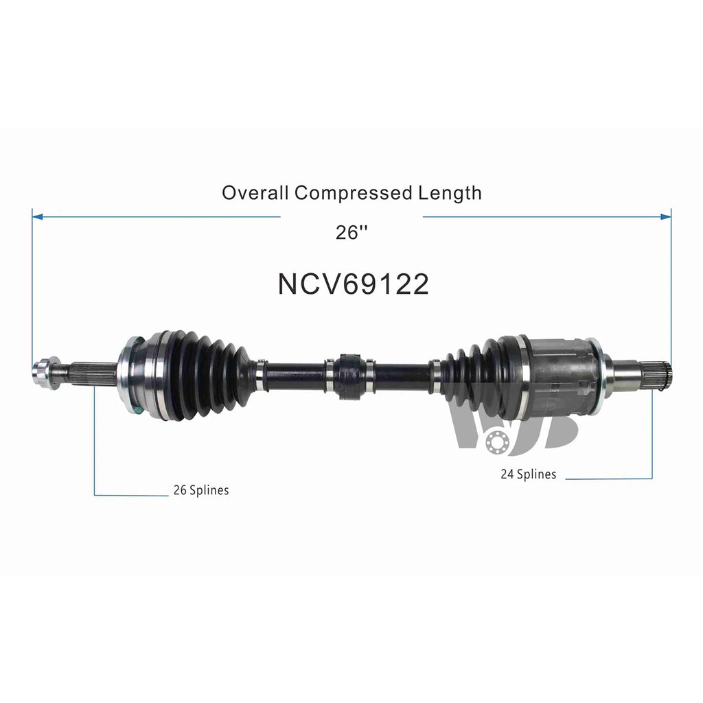 WJB Front Left CV Axle Shaft Assembly For 2019 2020 2021  RAV4 2.5L NCV69122