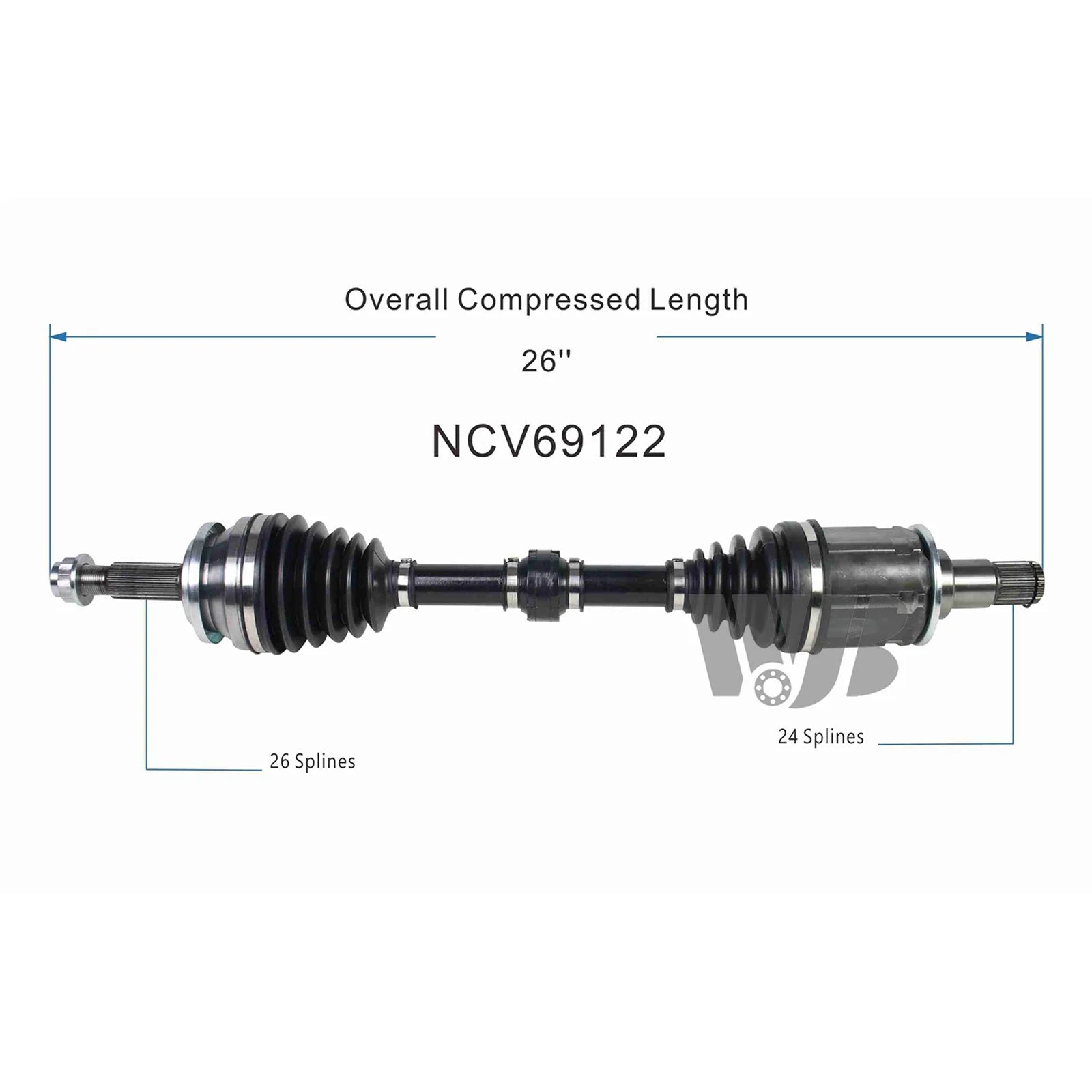 WJB Front Left CV Axle Shaft Assembly For 2019 2020 2021  RAV4 2.5L NCV69122