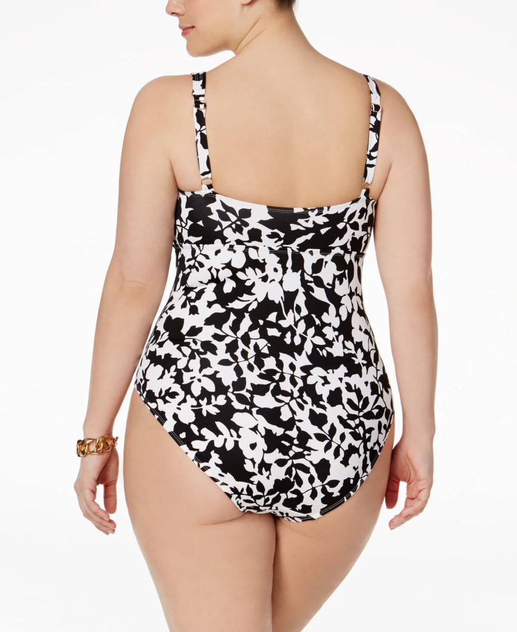 New  9232-2 RALPH LAUREN Plus Size Regent Floral One Piece Bathing Suit 20W $110