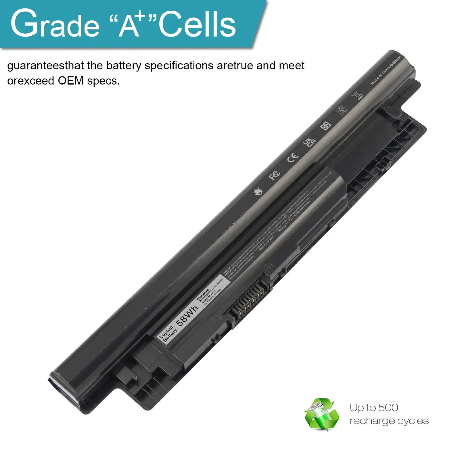 58wh battery for  Inspiron 14(3421) 14R(5421) 15R(5521) 15(3521) 17R 5721