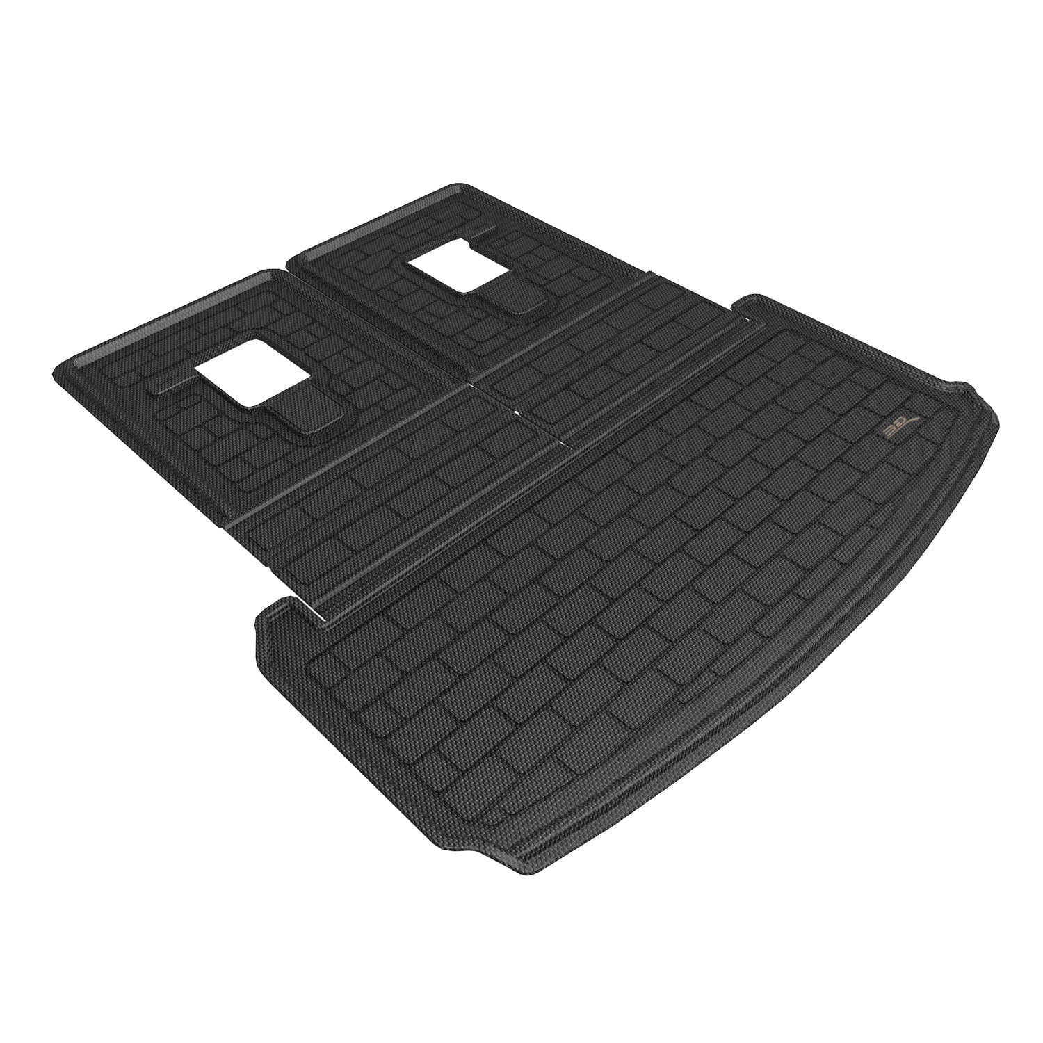 3D Maxpider 2022-2024 Fits Jeep Grand Cherokee Custom Fit Kagu Carbon Fiber Embossed Pattern Black Foldable Cargo Liner Floor Mats M1JP0271309