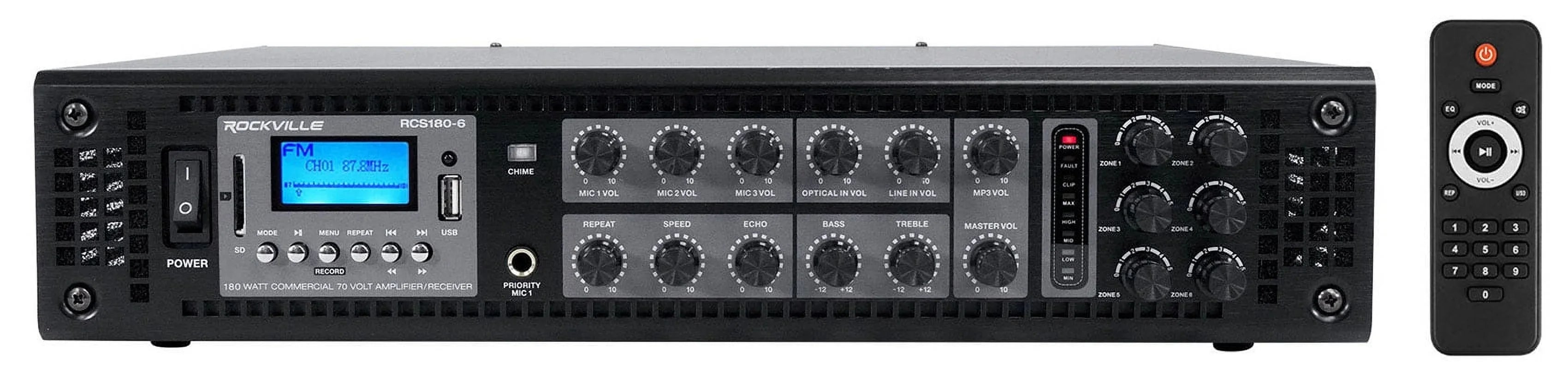 (6) JBL Control 23-1 Black 3" Indoor/Outdoor 70v Commercial Wall Speakers + Amp
