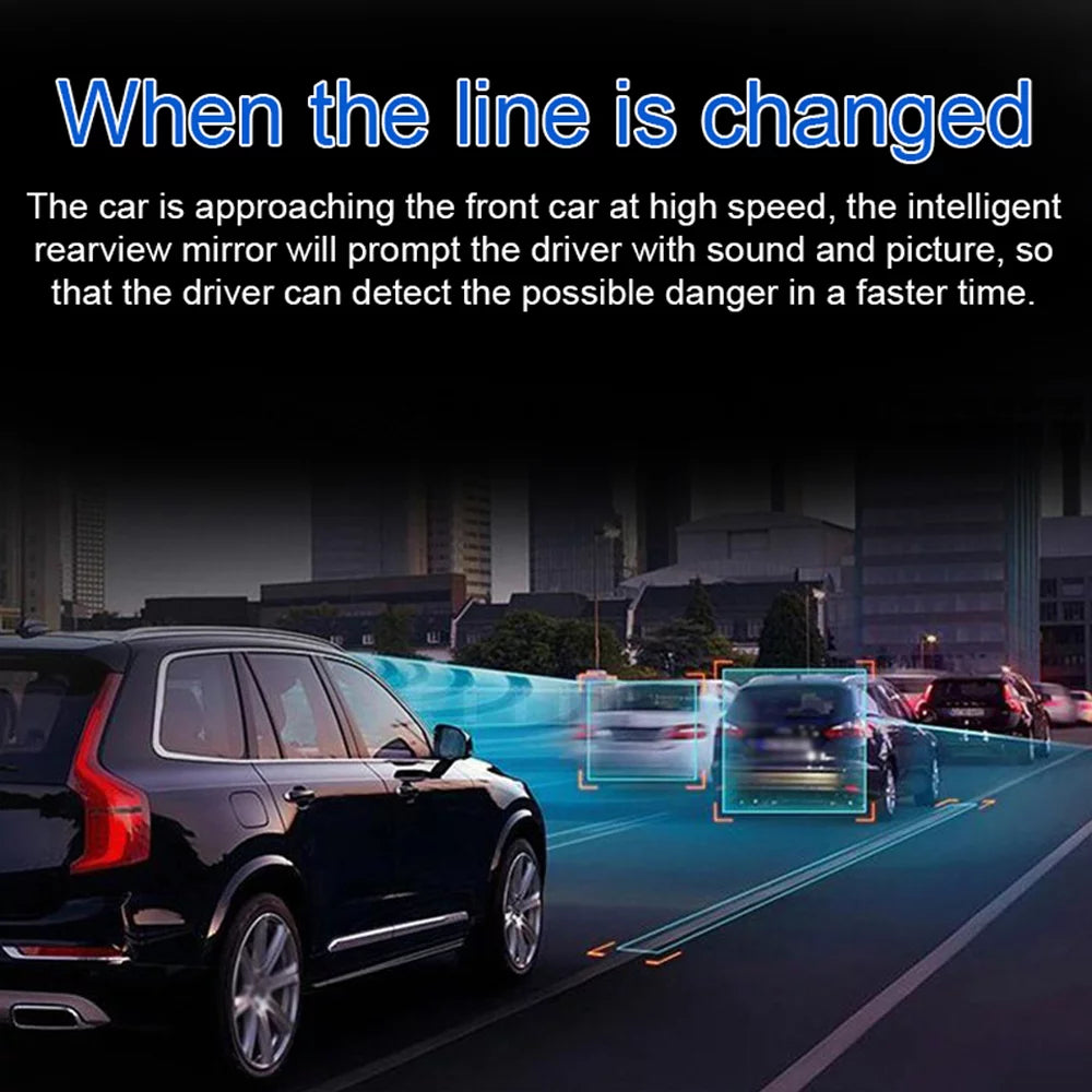 Docooler Multi-language Dual Lens Car Video Recorder Auto Dash Cam Car Camera Recorder Night Viewing 10.26in DVR 170 Degree Wide Angle Car Global Positioning System Navigation Camcorder