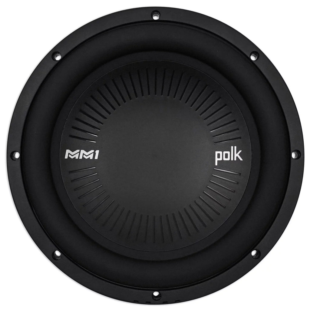 2) Polk Audio MM1042DVC 10” 2400w Subwoofers+Vented Sub Box+Mono Amplifier+Wires