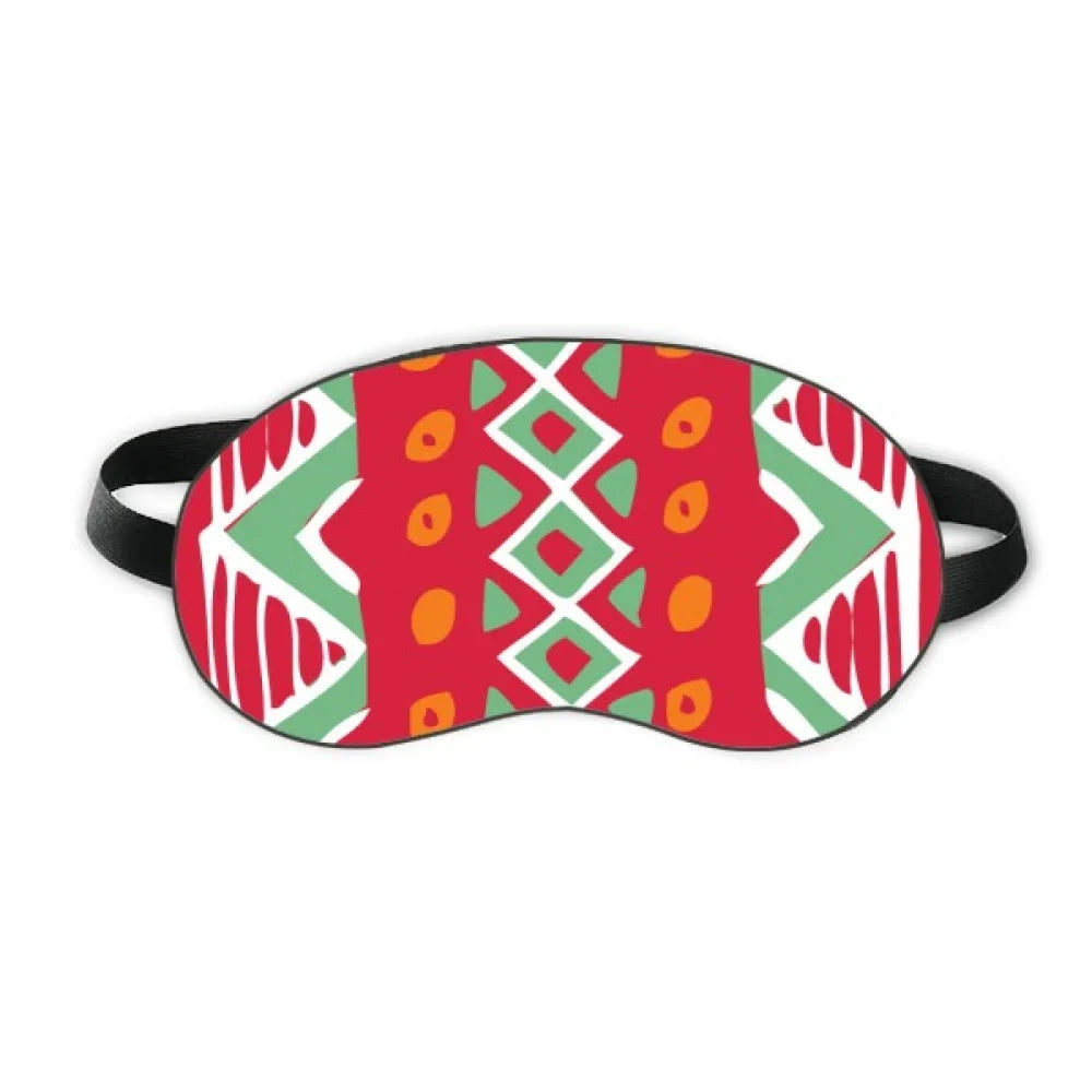 Red Mexico Totems Ancient Civilization Drawing Sleep Eye Shield Soft Night Blindfold Shade wrap