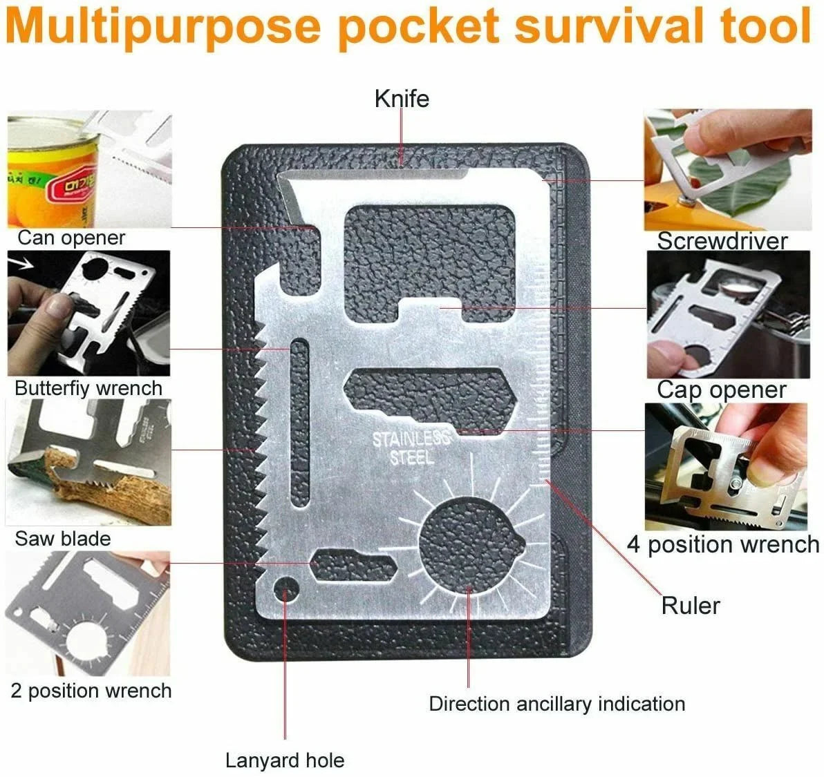 Camping Survival Kit Military Tactical Emergency Outdoor Kit Gear Camping Tools