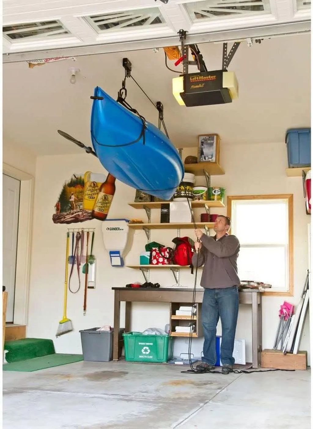 Kayak And Canoe Overhead Storage Hoist - 2 Pack