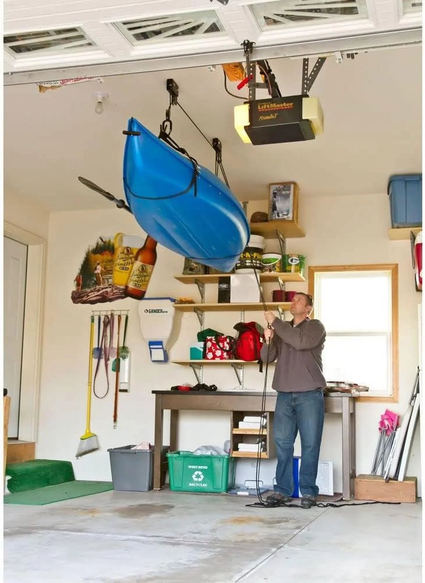 Kayak And Canoe Overhead Storage Hoist - 2 Pack