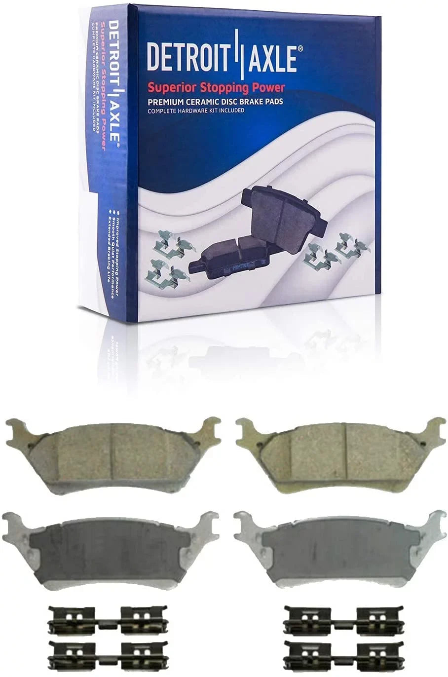 Detroit Axle - Rear Brake Kit for 2012-2020  F-150 Replacement 2013 2014 2015 2016 2017 2018 2019 Disc Brake Rotors Ceramic Brakes Pads 6 Lugs : 13.70" Rotor