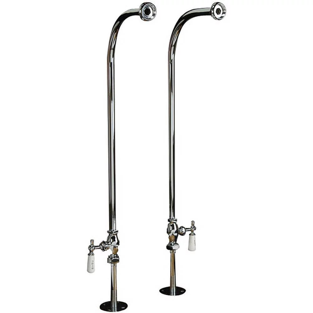 TKCTSN67-CP4 Tub Kit 67 CI Slipper  Shower Rd  Filler  Supplies  Drain-Chromeome