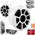 Wet Sounds REV10W-SBM 10" Swivel White Tower Speakers with Malibu G5 Tower Adapters