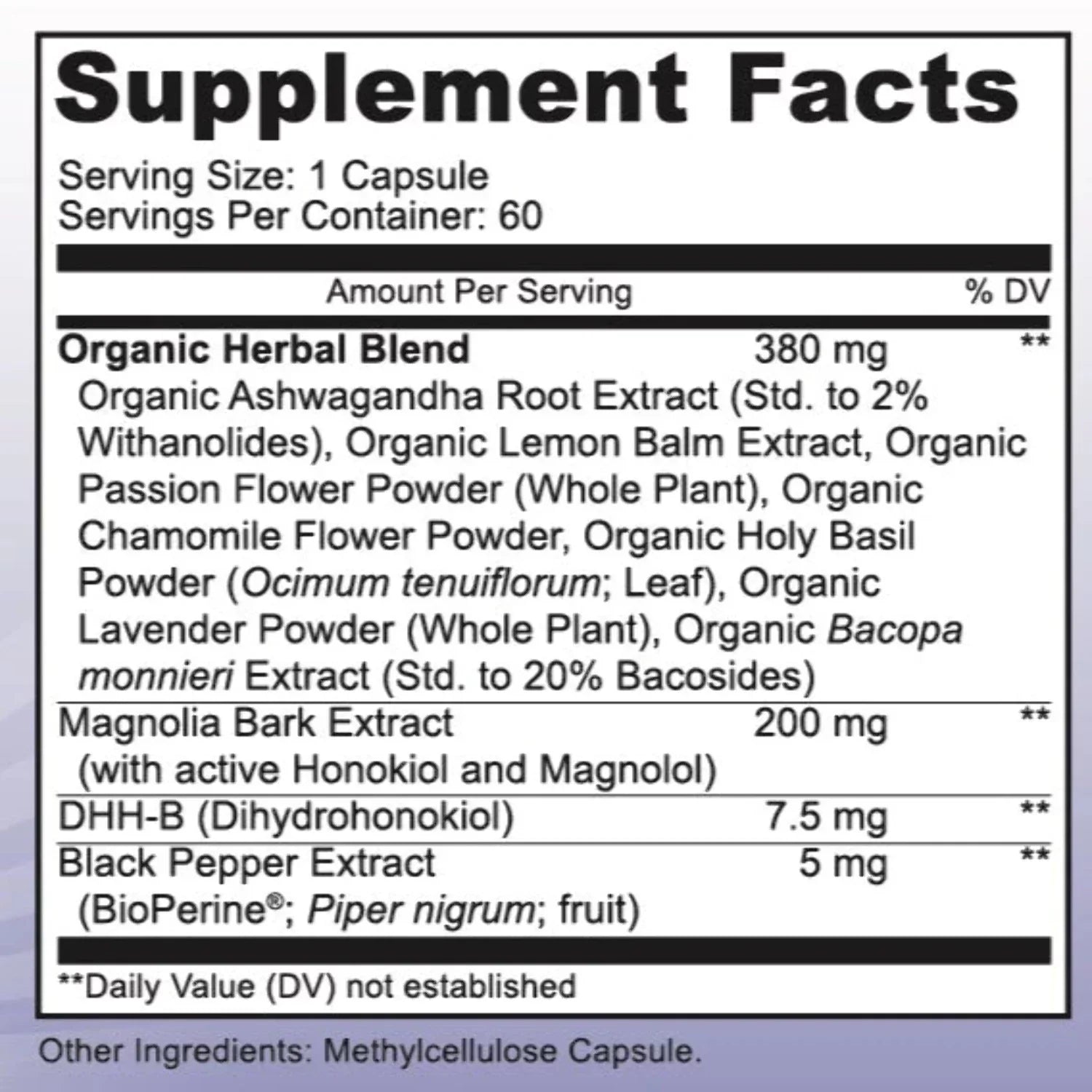 MoxyVites DHH-B Supplement, Dihydrohonokiol-B, for Calm Mood Sleep Anxiety, 60 Vegan Caps